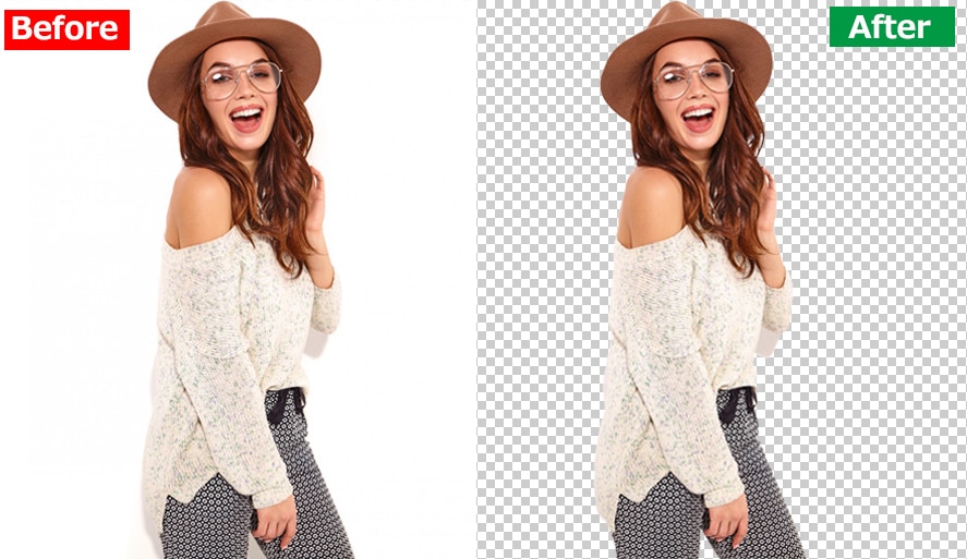 画像の白い部分を透明にする