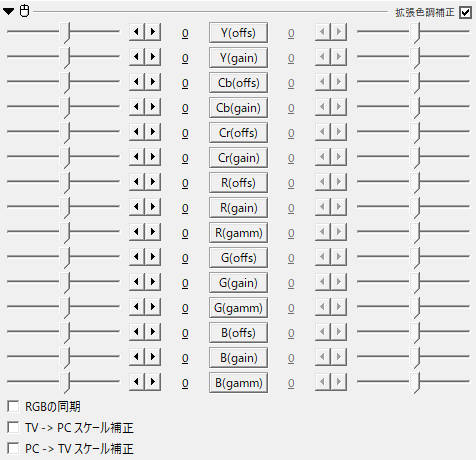 AviUtl拡張色調補正