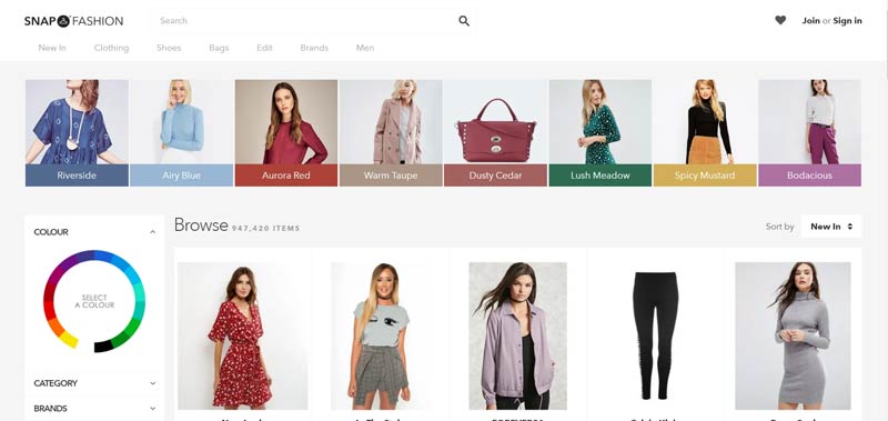 写真でどこの商品かわかるアプリ:Snap Fashion