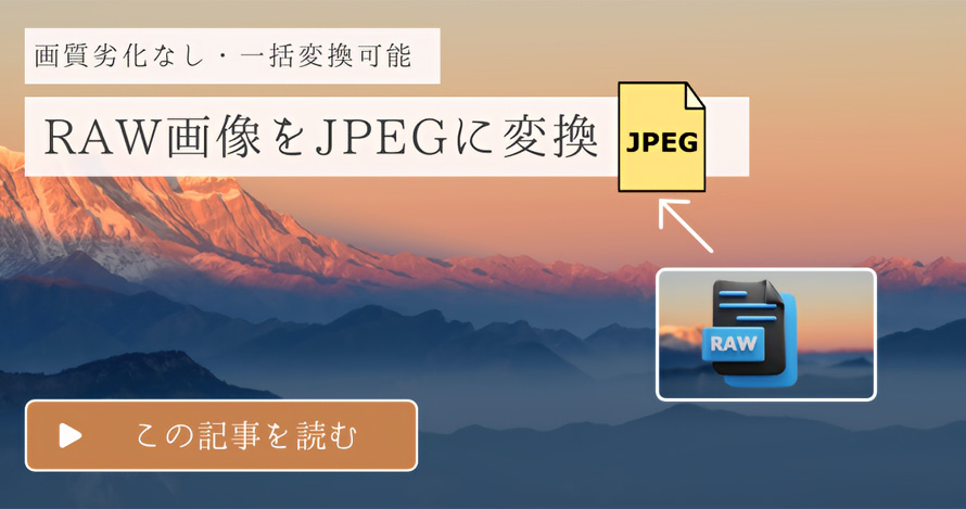 RAW画像をJPEGに変換