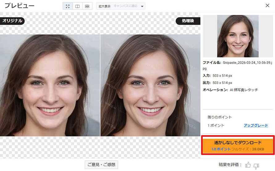 VanceAI�Ŏʐ^�̔����Y��ɂ��鑀��菇