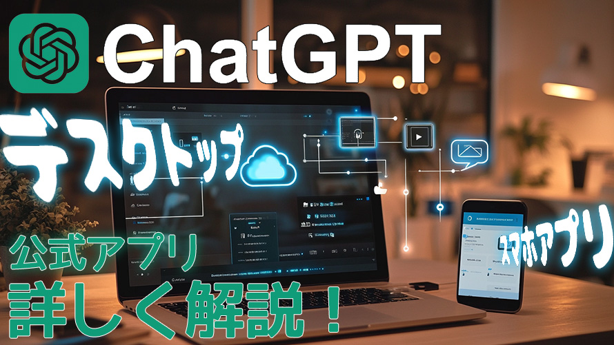 ChatGPT公式アプリ:デスクトップ・スマホアプリとしての始め方、それぞれの特徴も解説