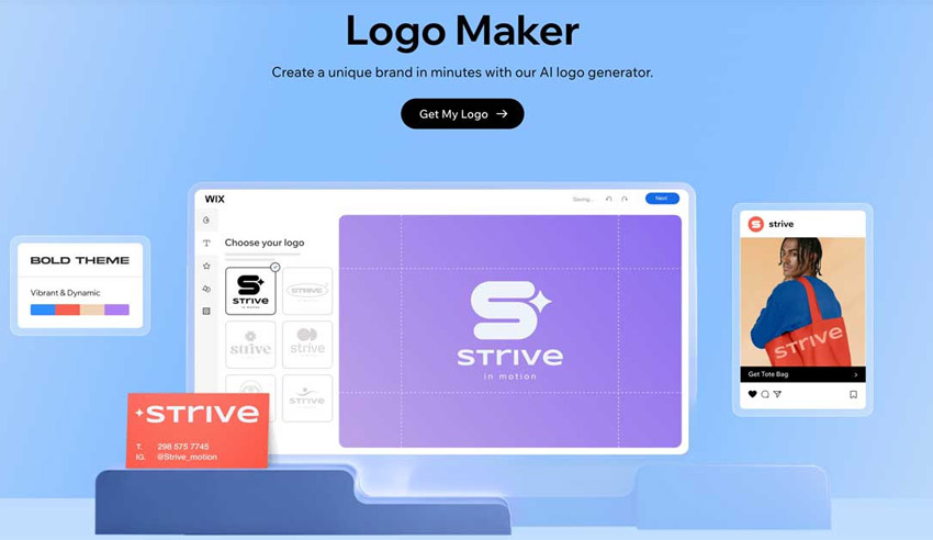 AI���S�쐬�FWix Logo Maker