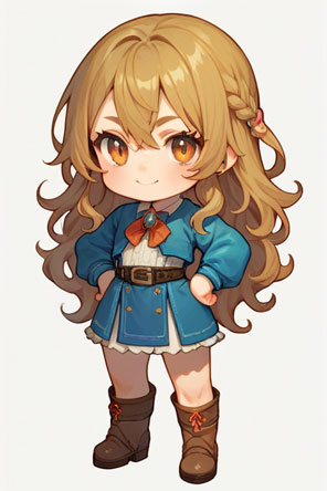 Stable Diffusionで作成したちびキャラの立ち絵画像@