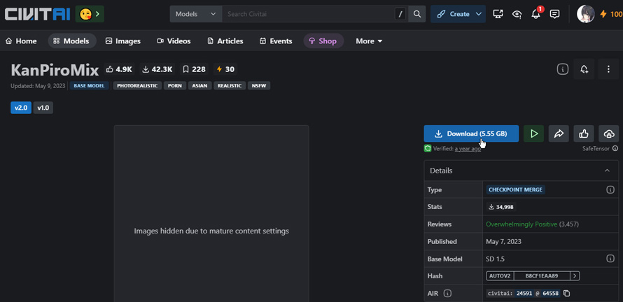 Stable DiffusionŃAȓ{l𐶐̂ɂ߂̃fFKanPiroMix