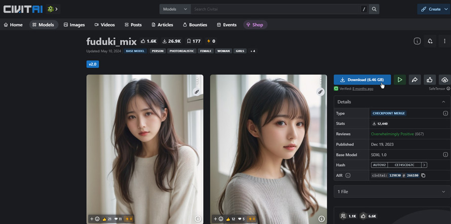 Stable DiffusionŃAȓ{l𐶐̂ɂ߂̃fFfudoki_mix