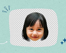 写真の顔だけを切り取る