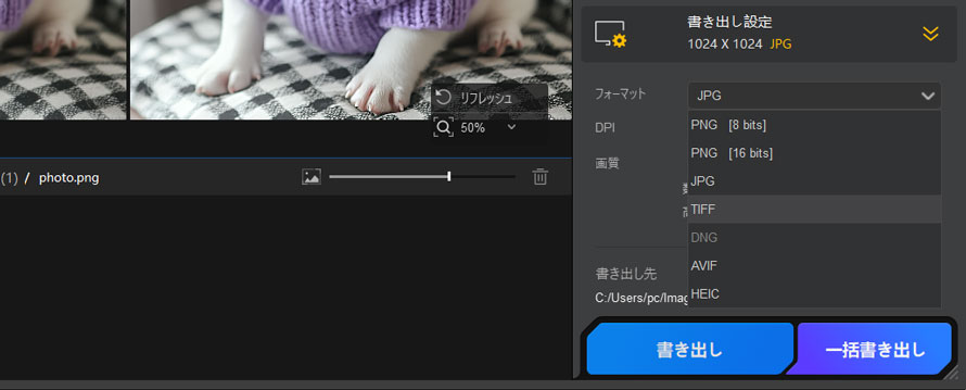 Aiarty Image Enhance�Ŏʐ^���G�����ŉB���菇STEP3