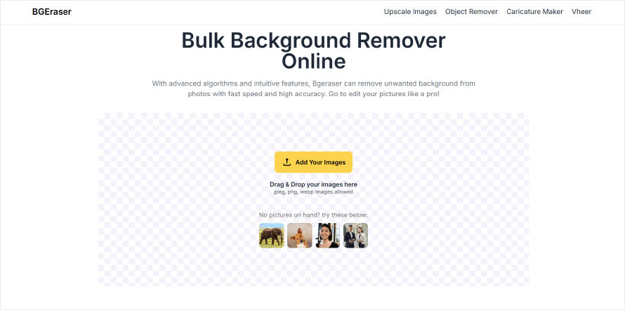 画像の背景を透明化できるサイト:BGEraser