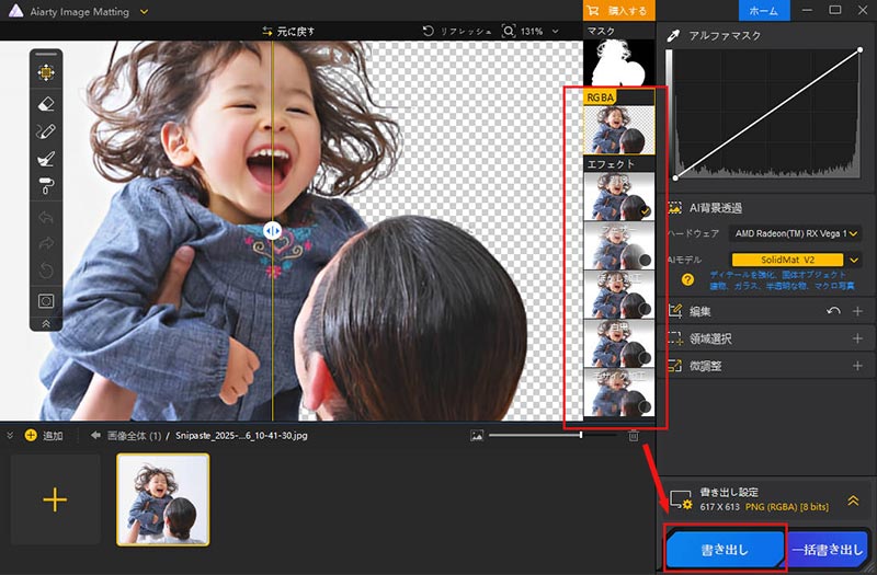 Aiarty Image Mattingで背景を透過・変更する手順