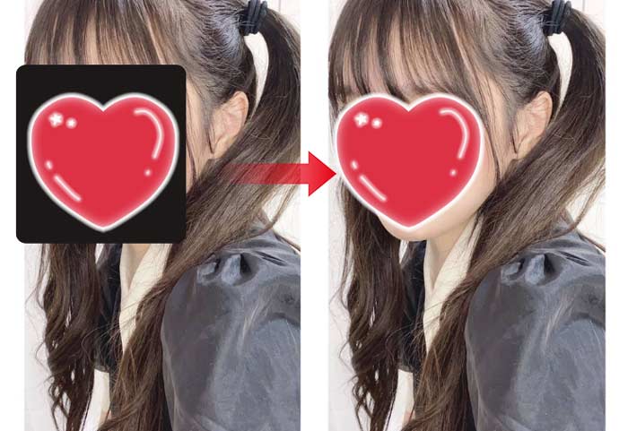 顔隠し素材