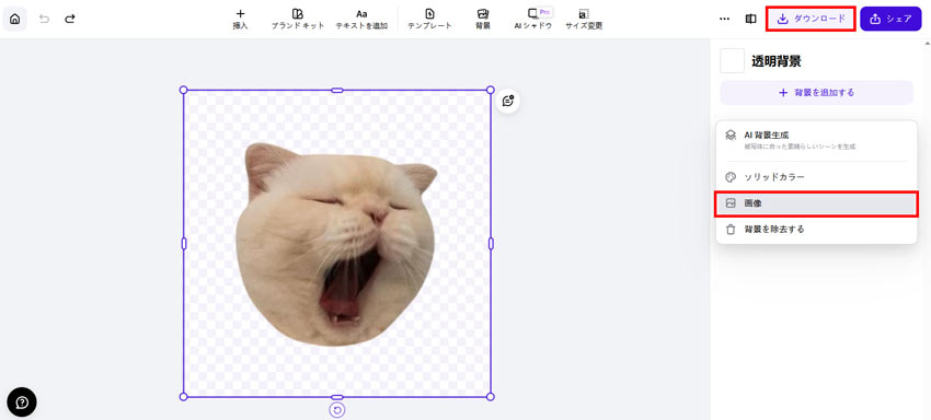 オンラインサイトで背景透過の顔隠し素材を作る