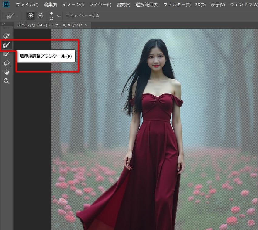 Adobe Photoshop�F�w�i���߂���