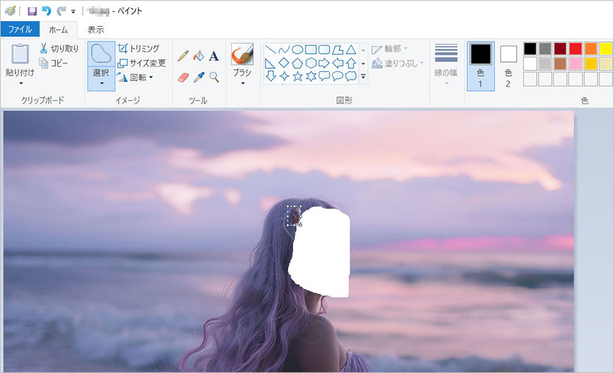 ポメラニアンもちの背景を透明にする手順2‐3