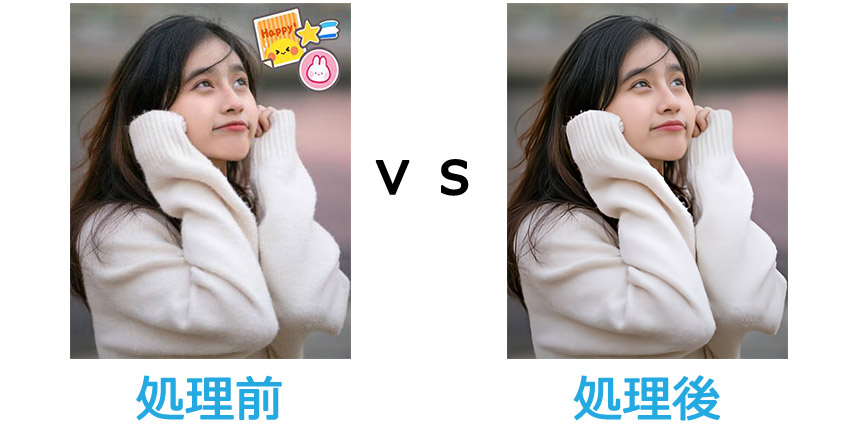 �X�e�b�J�[�폜��̌���