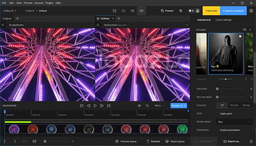 Topaz Video AI�̃m�C�Y��������