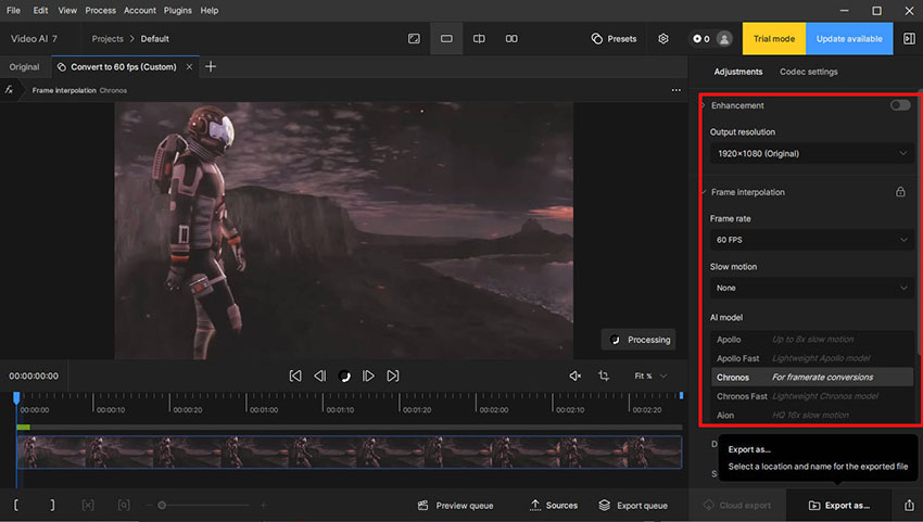 Topaz Video AIŃAj60fps菇