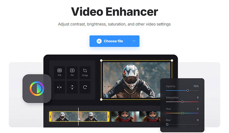 AI搭載の動画高画質化サイト:Clideo Video Enhancer Online