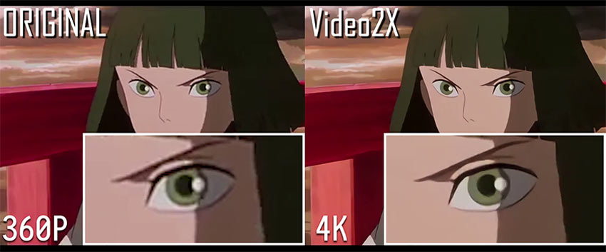 Video2X アニメを高画質にする