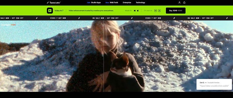 AI搭載の動画アップスケーリングソフト:Topaz Video AI